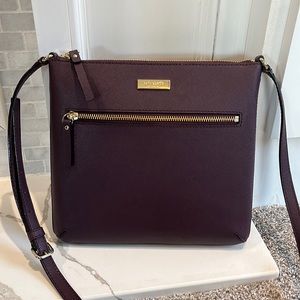 Kate Spade cross body bag Eggplant/Mahogany color